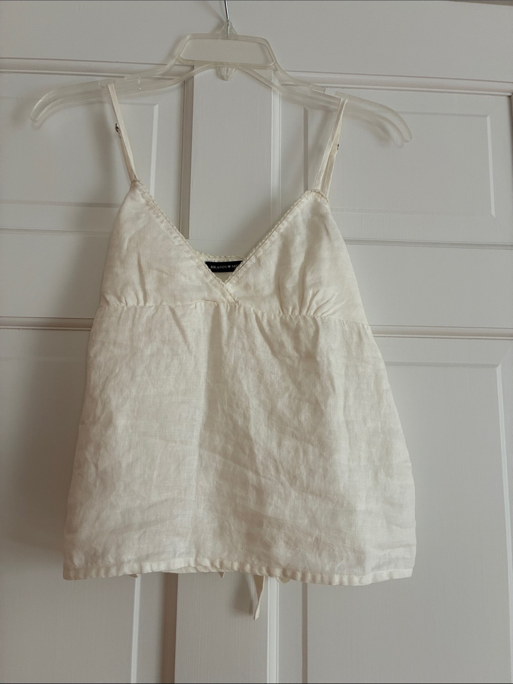 Brandy Melville Edith linen tank xs/s white